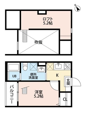 烏森駅 徒歩10分 2階の物件間取画像